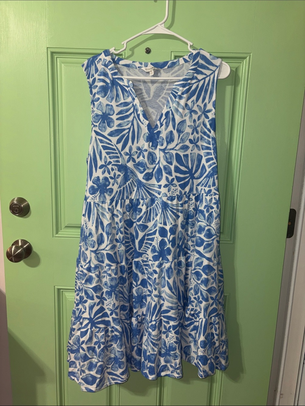 Crown & Ivy Blue and White Dress - Women’s size XL